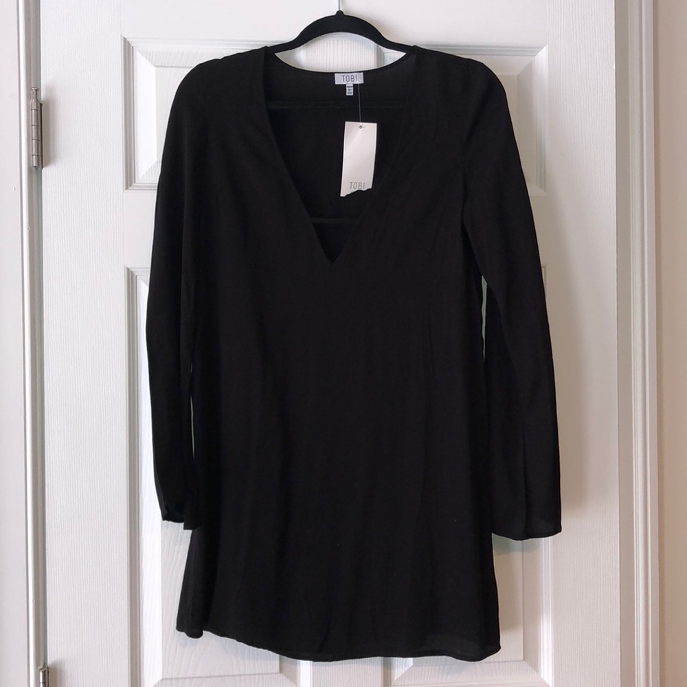 Plunging neckline dress